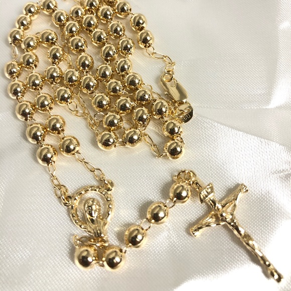 18k Gold Filled Rosary - Picture 2 of 7